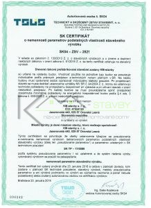 Certifikát KM- stavby s.r.o